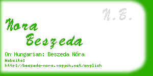 nora beszeda business card